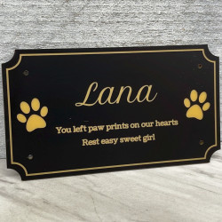 Customer Gallery - DIY Pet Cremation Urn Plate - Black - 4" w x 2.25" h