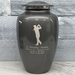 Customer Gallery - Golf Cremation Urn - Gunmetal Gray
