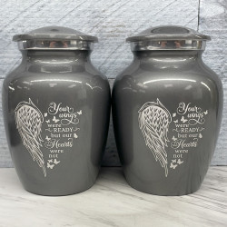 Customer Gallery - Your Wings Were Ready Sharing Urn - Gunmetal Gray