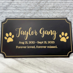 Customer Gallery - DIY Pet Cremation Urn Plate - Black - 4" w x 2.25" h