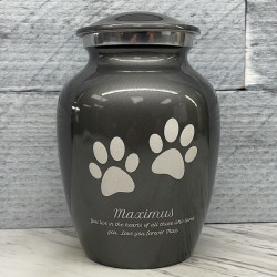 Customer Gallery - Small Pawprints Pet Cremation Urn - Gunmetal Gray