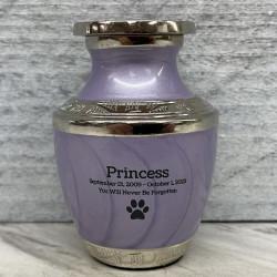 Customer Gallery - Paw Print Pet Keepsake Urn - Regal Purple