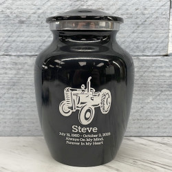 Customer Gallery - Classic Tractor Sharing Urn - Jet Black