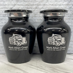 Customer Gallery - Dumping Truck Keepsake Urn - Jet Black