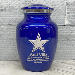 Customer Gallery - Dallas Star Sharing Urn - Midnight Blue
