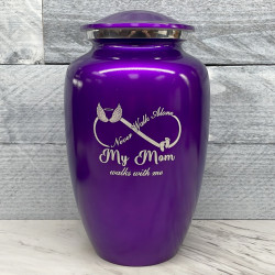 Customer Gallery - My Mom Walks With Me Cremation Urn - Purple Luster