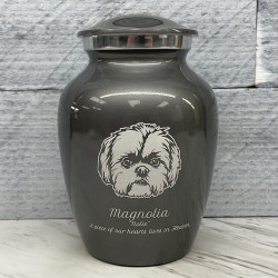 Customer Gallery - Shih Tzu Dog Cremation Urn - Gunmetal Gray
