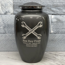 Customer Gallery - Mechanic Wrench Cremation Urn - Gunmetal Gray