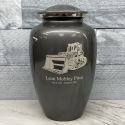 Customer Gallery - Bulldozer Cremation Urn - Gunmetal Gray