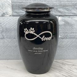 Customer Gallery - Extra Large Infinite Love Pet Cremation Urn - Jet Black