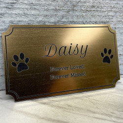 Customer Gallery - DIY Pet Cremation Urn Plate - Brushed Gold - 4" w x 2.25" h