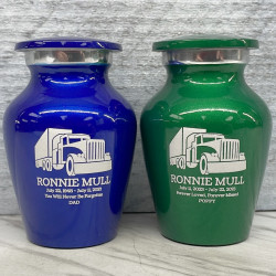 Customer Gallery - Semi Truck Keepsake Urn - Shamrock Green
