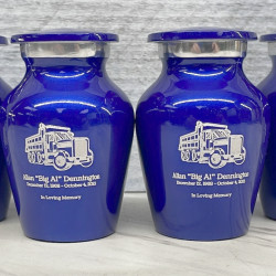 Customer Gallery - Dumping Truck Keepsake Urn - Midnight Blue