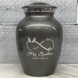 Customer Gallery - My Brother Walks With Me Sharing Urn - Gunmetal Gray