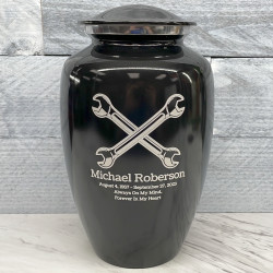 Customer Gallery - Mechanic Wrench Cremation Urn - Jet Black