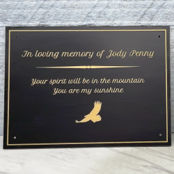 Customer Gallery - DIY Cremation Urn Plate - Black - 5.75" w x 4.25" h