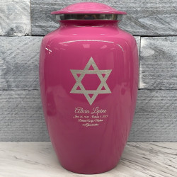 Customer Gallery - Star of David Cremation Urn - Rose Pink