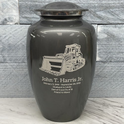 Customer Gallery - Bulldozer Cremation Urn - Gunmetal Gray