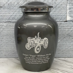 Customer Gallery - Classic Tractor Sharing Urn - Gunmetal Gray