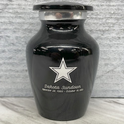 Customer Gallery - Dallas Star Keepsake Urn - Jet Black