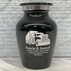 Customer Gallery - Semi Truck Keepsake Urn - Jet Black
