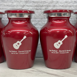 Customer Gallery - Acoustic Guitar Keepsake Urn - Ruby Red
