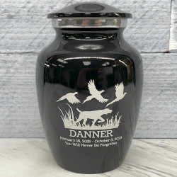 Customer Gallery - Hunting Dog Sharing Urn - Jet Black