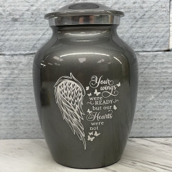 Customer Gallery - Your Wings Were Ready Sharing Urn - Gunmetal Gray