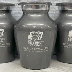 Customer Gallery - Tent Camping Keepsake Urn - Gunmetal Gray