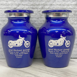 Customer Gallery - Motorcycle Keepsake Urn - Midnight Blue