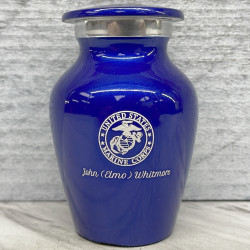 Customer Gallery - Marine Corps Keepsake Urn - Midnight Blue