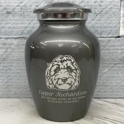 Customer Gallery - Small Labradoodle Dog Cremation Urn - Gunmetal Gray