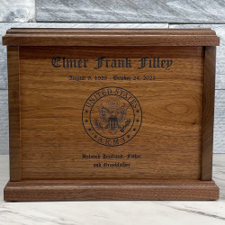 Customer Gallery - Army Cremation Urn - Signature Walnut