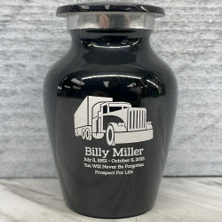 Customer Gallery - Semi Truck Keepsake Urn - Jet Black