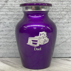 Customer Gallery - Bulldozer Keepsake Urn - Purple Luster