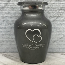 Customer Gallery - Loving Hearts Keepsake Urn - Gunmetal Gray