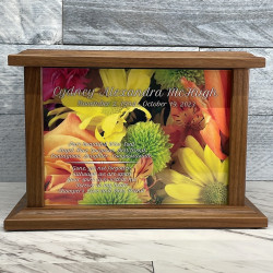 Customer Gallery - Flowers Cremation Urn - Prestige Walnut
