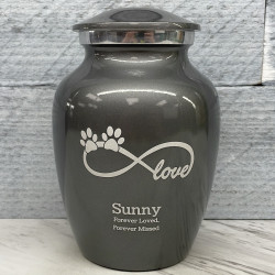 Customer Gallery - Small Infinite Love Pet Cremation Urn - Gunmetal Gray