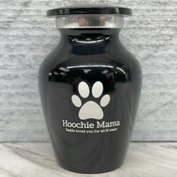 Customer Gallery - Keepsake Pawprint Pet Cremation Urn - Jet Black