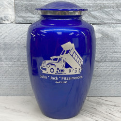 Customer Gallery - Dump Truck Cremation Urn - Midnight Blue