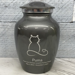 Customer Gallery - Infinite Love Cat Cremation Urn - Gunmetal Gray