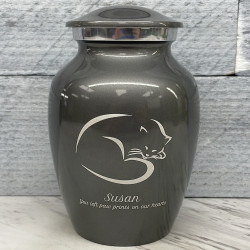 Customer Gallery - Sleeping Cat Cremation Urn - Gunmetal Gray