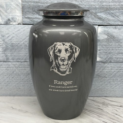 Customer Gallery - Extra Large Black Lab Dog Cremation Urn - Gunmetal Gray