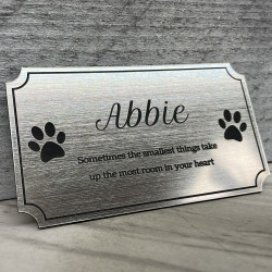 Customer Gallery - DIY Pet Cremation Urn Plate - Brushed Silver - 4" w x 2.25" h