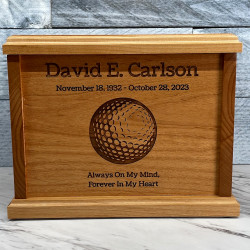 Customer Gallery - Golf Ball Cremation Urn - Signature Alder
