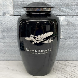 Customer Gallery - Airplane II Cremation Urn - Jet Black