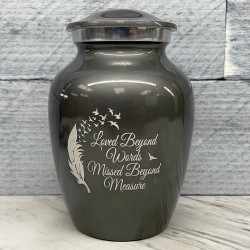 Customer Gallery - Loved Beyond Words Sharing Urn - Gunmetal Gray