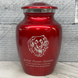 Customer Gallery - Small Dachshund Dog Cremation Urn - Ruby Red
