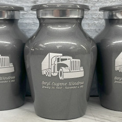Customer Gallery - Semi Truck Keepsake Urn - Gunmetal Gray