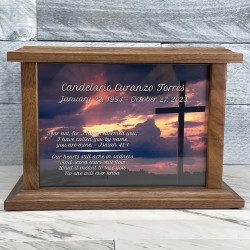Customer Gallery - Cross Cremation Urn - Prestige Walnut